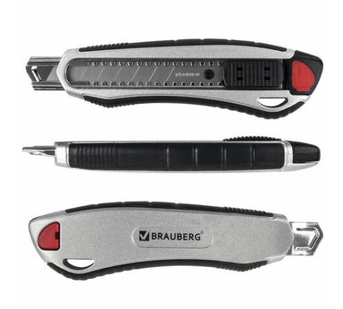 Нож канцелярский мощный 18 мм BRAUBERG 