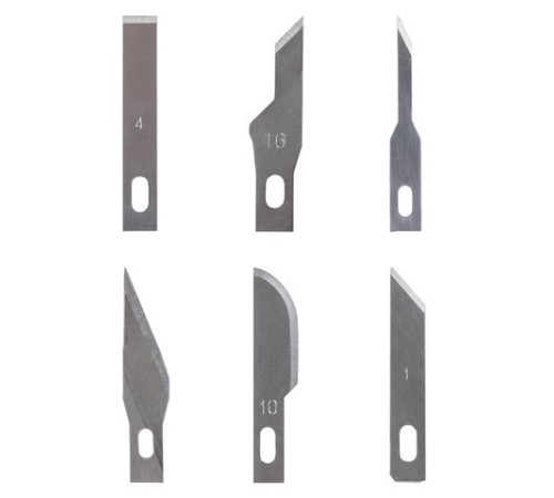 Нож макетный ОСТРОВ СОКРОВИЩ, 6 разновидностей лезвий, металл, пластиковый футляр, 237161