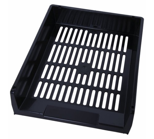 Лотки горизонтальные для бумаг, КОМПЛЕКТ 3 шт., 340х270х70 мм, черный, BRAUBERG 