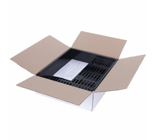 Лотки горизонтальные для бумаг, КОМПЛЕКТ 3 шт., 340х270х70 мм, черный, BRAUBERG 