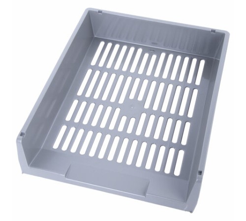 Лотки горизонтальные для бумаг, КОМПЛЕКТ 3 шт., 340х270х70 мм, серый, BRAUBERG 