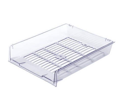 Лотки горизонтальные для бумаг, КОМПЛЕКТ 3 шт., 340х270х70 мм, прозрачный, BRAUBERG 