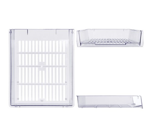 Лотки горизонтальные для бумаг, КОМПЛЕКТ 3 шт., 340х270х70 мм, прозрачный, BRAUBERG 