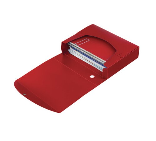Короб архивный (330х245 мм), 70 мм, пластик, разборный, до 750 листов, красный, 0,7 мм, STAFF, 237276