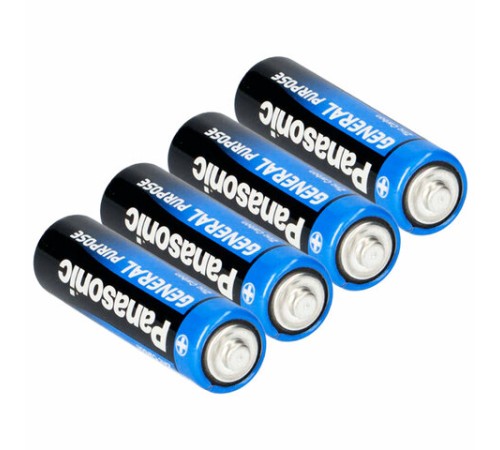 Батарейки КОМПЛЕКТ 4 шт., PANASONIC AA R6 (316), солевые, пальчиковые, в пленке, 1,5 В