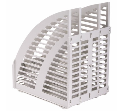 Лоток вертикальный для бумаг STAFF, 245х165х285 мм, 3 отделения, сетчатый, сборный, серый, 237294