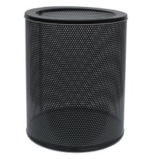 Урна-корзина металлическая для мусора 16 литров, перфорированная, черная, оцинкованная сталь, ТИТАН., 415