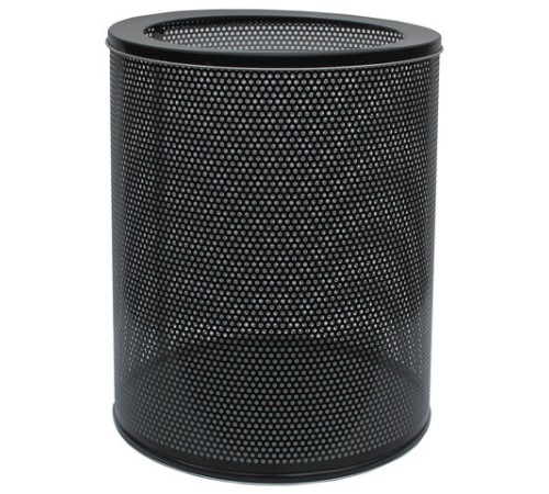 Урна-корзина металлическая для мусора 16 литров, перфорированная, черная, оцинкованная сталь, ТИТАН., 415