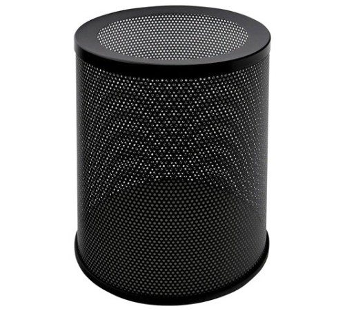 Урна-корзина металлическая для мусора 16 литров, перфорированная, черная, оцинкованная сталь, ТИТАН., 415