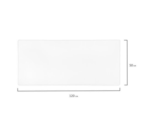 Коврик-подкладка настольный сверхпрочный 500х1200 мм, прозрачный, 1 мм, BRAUBERG, 237372