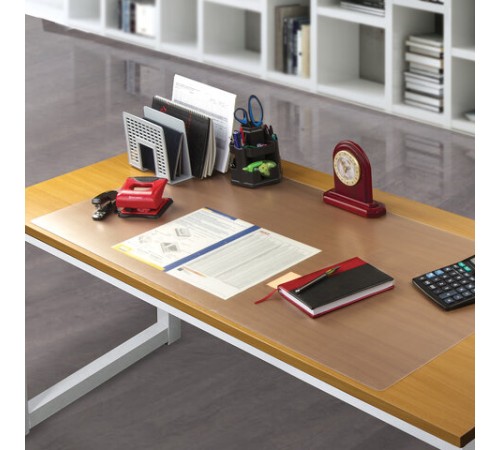 Коврик-подкладка настольный сверхпрочный 600х1200 мм, прозрачный, 1 мм, BRAUBERG, 237373