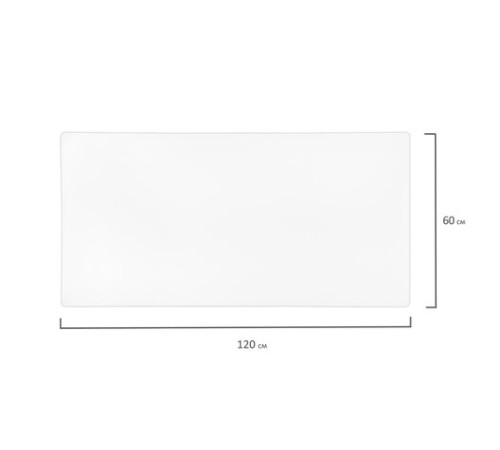 Коврик-подкладка настольный сверхпрочный 600х1200 мм, прозрачный, 1 мм, BRAUBERG, 237373