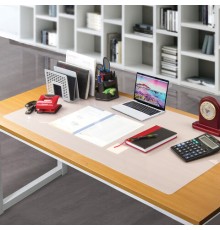 Коврик-подкладка настольный 600х1200 мм, прозрачный матовый, 1,2 мм, BRAUBERG, 237375