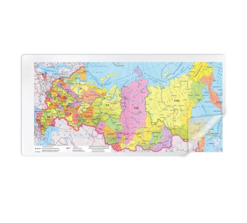 Коврик-подкладка настольный 600х1200 мм, прозрачный матовый, 1,2 мм, BRAUBERG, 237375