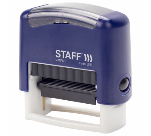 Штамп самонаборный 3-строчный STAFF, оттиск 38х14 мм, 