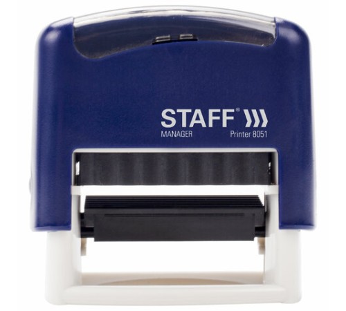 Штамп самонаборный 3-строчный STAFF, оттиск 38х14 мм, 