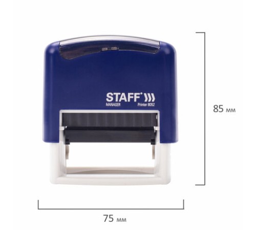 Штамп самонаборный 4-строчный STAFF, оттиск 48х18 мм, 