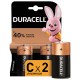 Батарейки КОМПЛЕКТ 2 шт., DURACELL Basic ОРИГИНАЛ, С (LR14, 14А), алкалиновые, блистер
