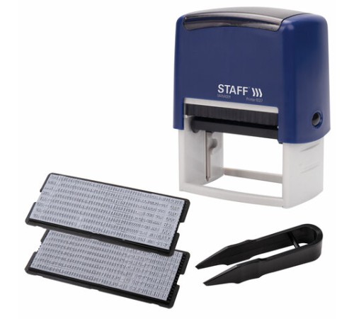 Штамп самонаборный 8-строчный STAFF, оттиск 60х40 мм, 
