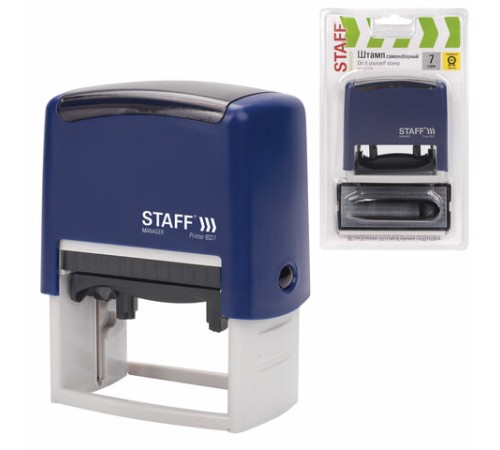 Штамп самонаборный 8-строчный STAFF, оттиск 60х40 мм, 
