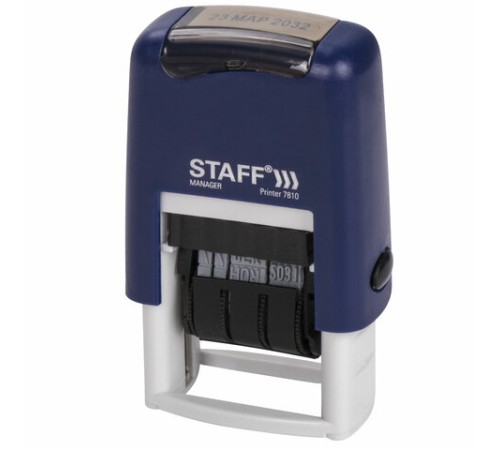 Датер-мини STAFF, месяц буквами, оттиск 22х4 мм, 