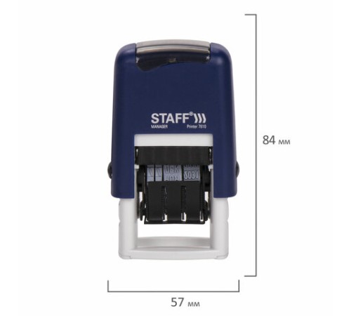 Датер-мини STAFF, месяц буквами, оттиск 22х4 мм, 