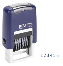 Нумератор 6-разрядный STAFF, оттиск 22х4 мм, 