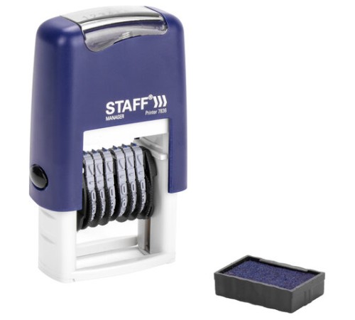 Нумератор 6-разрядный STAFF, оттиск 22х4 мм, 