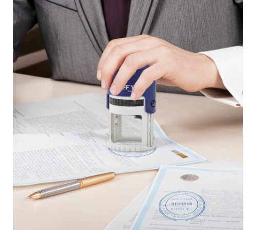 Печать самонаборная STAFF, 1 круг, оттиск D=40, 