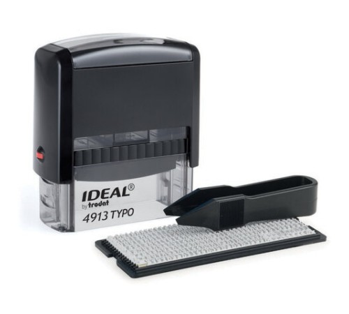 Штамп самонаборный 5-строчный, оттиск 58х22 мм, без рамки, TRODAT IDEAL 4913 P2, КАССА В КОМПЛЕКТЕ, 154356