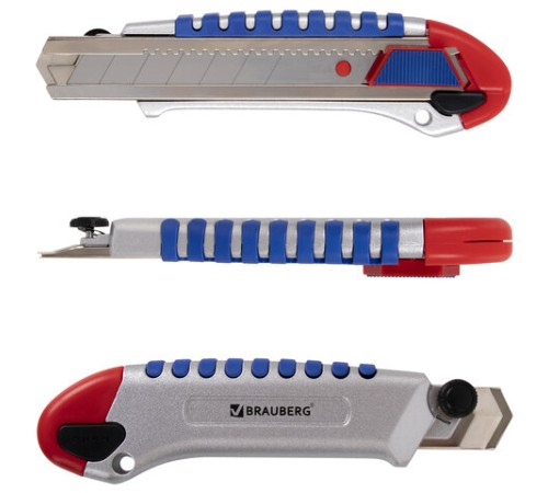 Нож универсальный мощный 25 мм BRAUBERG 