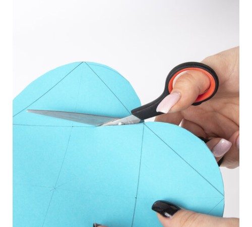 Ножницы STAFF EVERYDAY, 170 мм, бюджет, резиновые вставки, черно-красные, ПВХ чехол, 237498