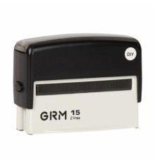 Штамп самонаборный 2-строчный, оттиск 69х10 мм, синий без рамки, GRM 15, КАССА В КОМПЛЕКТЕ, 116000090