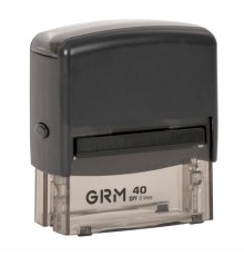 Штамп самонаборный 6-строчный, оттиск 59х23 мм, синий без рамки, GRM 40, КАССА В КОМПЛЕКТЕ, 116000045