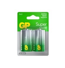 Батарейки КОМПЛЕКТ 2 шт., GP Super G-Tech, D (LR20, 13А), алкалиновые, блистер, 13A-2CR2