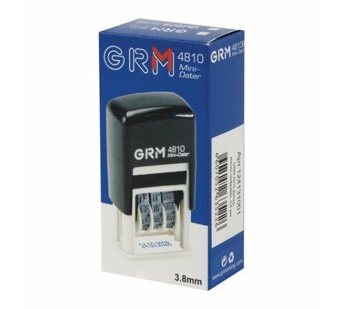 Датер-мини месяц цифрами, оттиск 20х3,8 мм синий, GRM 4810 BANK, 124131001