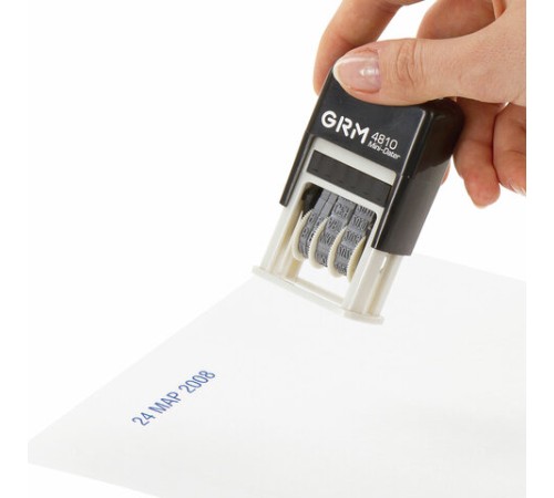 Датер-мини месяц буквами, оттиск 20х3,8 мм синий, GRM 4810, 124131000