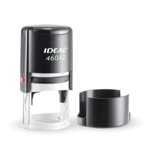 Оснастка для печатей, оттиск D=42 мм, синий, TRODAT IDEAL 46042, корпус черный, крышка, подушка, 125308