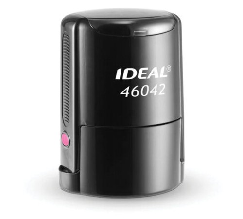 Оснастка для печатей, оттиск D=42 мм, синий, TRODAT IDEAL 46042, корпус черный, крышка, подушка, 125308