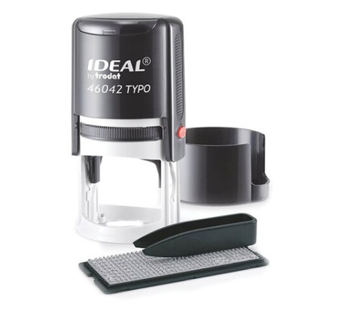 Печать самонаборная 1-круг, оттиск D=42, синий, TRODAT IDEAL 46042DB-R1, крышка, КАССА В КОМПЛЕКТЕ, 161483