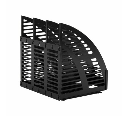 Лоток вертикальный для бумаг STAFF Basic, 245х240х285 мм, 3 отделения, сетчатый сборный, 237945