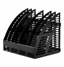 Лоток вертикальный для бумаг STAFF Basic, 245х320х285 мм, 6 отделений, сетчатый сборный, 237946