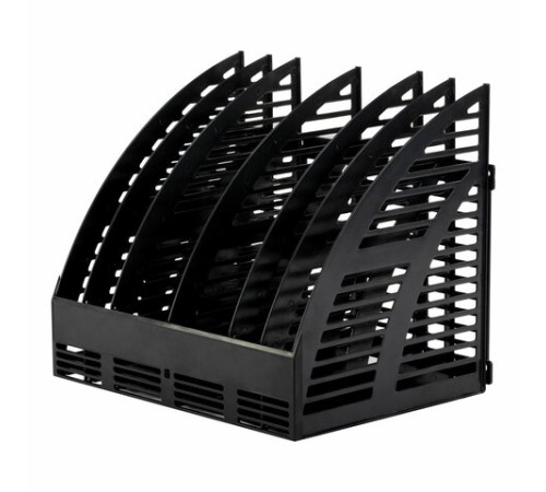 Лоток вертикальный для бумаг STAFF Basic, 245х320х285 мм, 6 отделений, сетчатый сборный, 237946