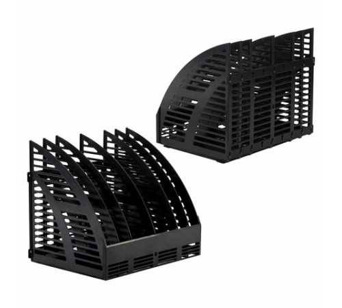 Лоток вертикальный для бумаг STAFF Basic, 245х320х285 мм, 6 отделений, сетчатый сборный, 237946