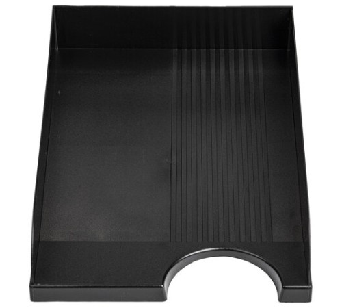 Лоток горизонтальный для бумаг BRAUBERG Standard, 350х253х65 мм, черный, 237947