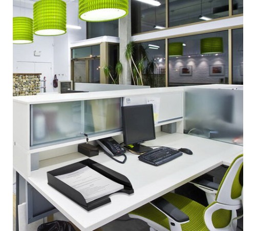 Лоток горизонтальный для бумаг BRAUBERG Standard, 350х253х65 мм, черный, 237947