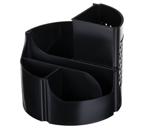 Подставка-органайзер STAFF Basic, 120х120х110 мм, 5 отделений, черная, 237949