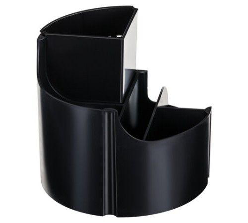 Подставка-органайзер STAFF Basic, 120х120х110 мм, 5 отделений, черная, 237949