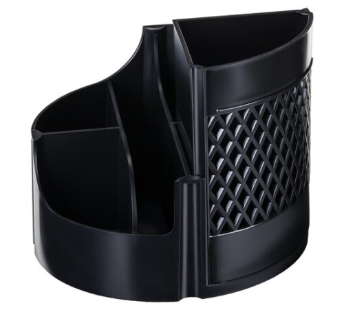 Подставка-органайзер STAFF Basic, 120х120х110 мм, 5 отделений, черная, 237949