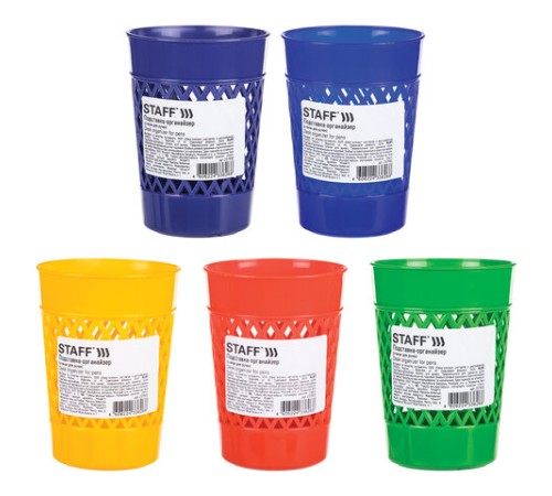 Подставка-органайзер (стакан для ручек) STAFF Basic, ассорти, 237950